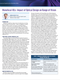 Monofocal IOLs: Impact of Optical Design on Range of Vision