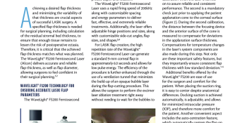 WaveLight® FS200 Femtosecond Laser Technology Provides Accurate and Predictable LASIK Flap Thickness and Diameter