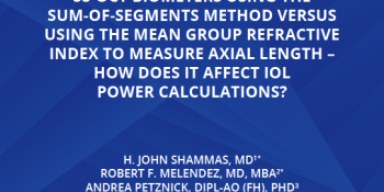 SS-OCT Biometers Using The Sum-of-segments Method Versus Using The Mean Group Refractive Index To Measure Axial Length – How Does It Affect Iol Power Calculations?